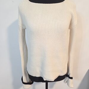 Intermix cream knit sweater Sz S